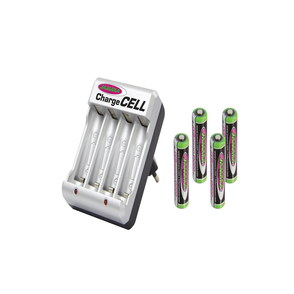 Jamara 153084 4-Pieces Charger Charge Cell, Multi Color