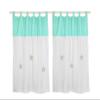 Piccolina Boutique Nursery & Kids Room Curtain Aqua & White Stars-decorative High Quality Tab Top Curtain Kids Curtain, for Boys or Girls view 1