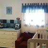 Piccolina Boutique Nursery & Kids Room Curtain Aqua & White Stars-decorative High Quality Tab Top Curtain Kids Curtain, for Boys or Girls view 2