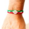 Five Mexico Flag Friendship Bracelets Mexican Color Tricolor Set Pack Red, Green, White view 4