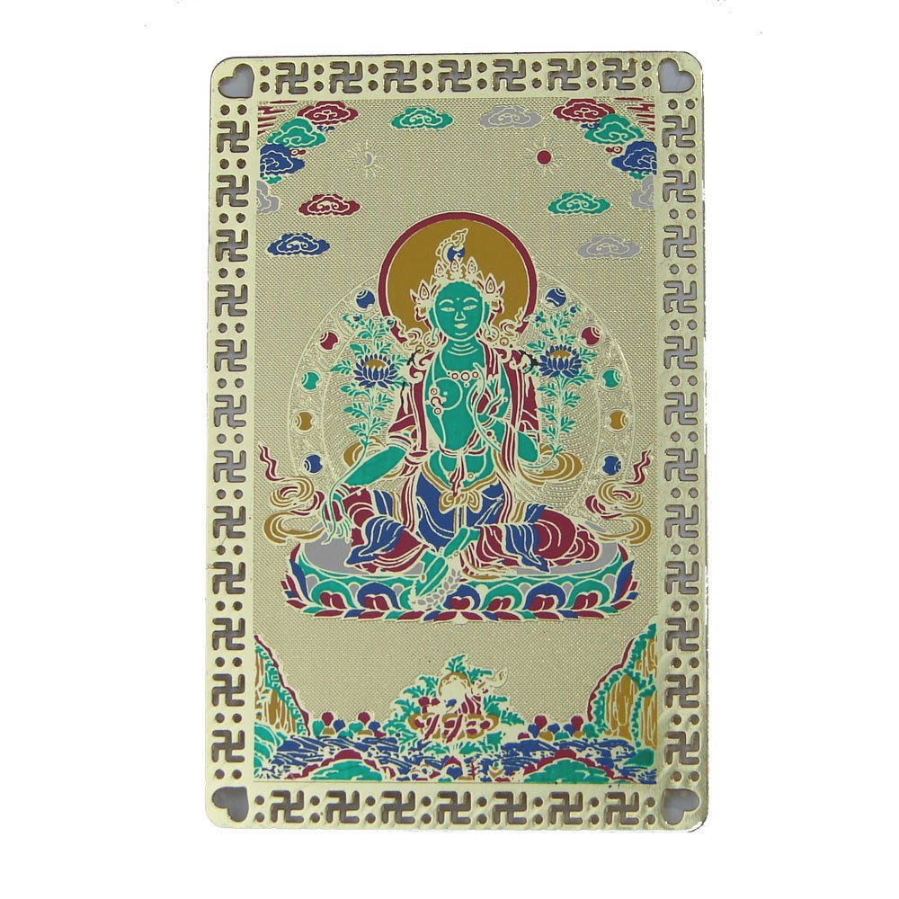 Feng Shui Import LLC Green Tara Talisman Card