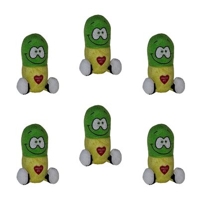 5" Inch Plush Giggling Happy Pill in Green and Yellow (Set of 6)