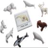 Montessori Arctic Polar Animal Match - Miniature Arctic Animal Toy Figurines with Matching Cards - 2 Part Cards. Montessori Learning Toy, Language Materials Busy Bag Activity view 3