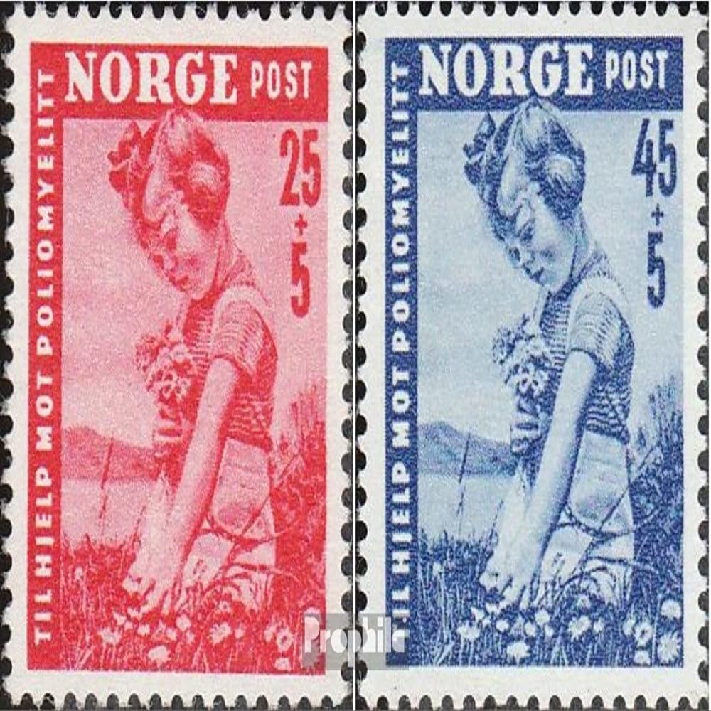 Norway 351-352 (Complete.Issue.) 1950 polio (Stamps for Collectors) Health