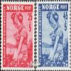 Norway 351-352 (Complete.Issue.) 1950 polio (Stamps for Collectors) Health view 1