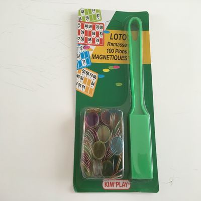 Equilibre et Aventure Lotto Game: Set of 100 Coloured Magnetic Chips + 1 Magnetic Shovel for Immediate Pick Up and More Convenient