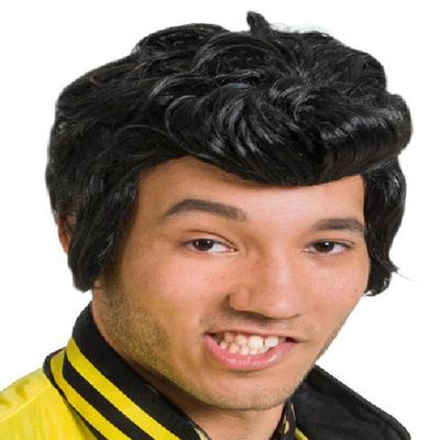 Folat 26825 Wig Rock and Roll One Size Black