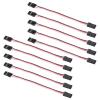 SD Racing Parts Servo Extension Cord Cable 100mm 10cm Male to Male 3-Pin for Futaba Servo Wire Pack of 10 view 1