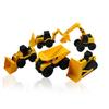 CAT Mini Machine Caterpillar Construction Truck Toy Cars Set of 5, Dump Truck, Bulldozer, Wheel Loader, Excavator and Backhoe Free-Wheeling Vehicles w/Moving Parts -Great Cake Toppers view 1