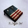 Worn American flag custom cornhole boards. Free cornhole bags. view 1