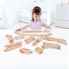 Hape 24 Pcs Wooden Railway Super Expansion Rail Pack| Compatible with Other Wooden Tracks view 3