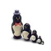 BuyRussianGifts Penguin Russian Nesting Dolls 5 Piece Set 4 inch Tall view 1