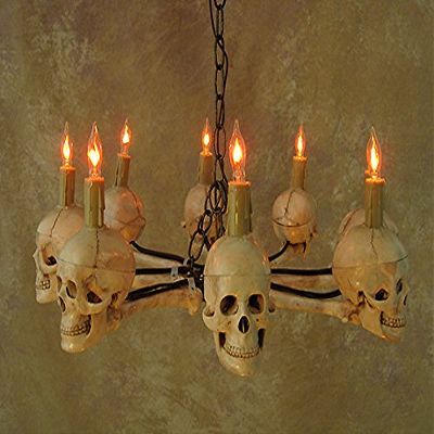Eight Medium Skulls in Wagon Wheel Design