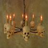 Eight Medium Skulls in Wagon Wheel Design view 1