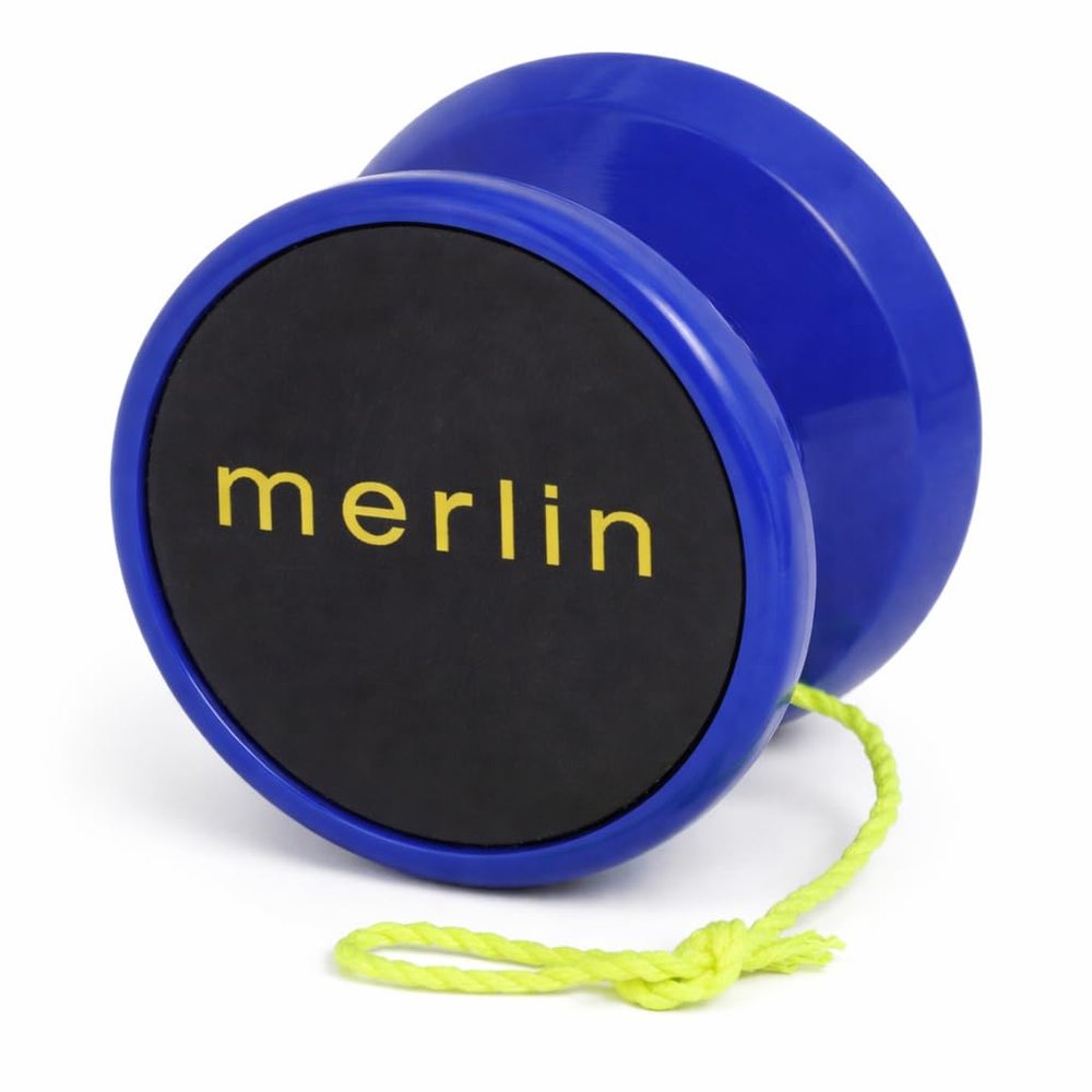 Merlin Yoyo Professional & Responsive with Narrow C Bearing, Silicone Response System Extra String Included Trick Yoyo for Beginners & Skill Play (Blue)