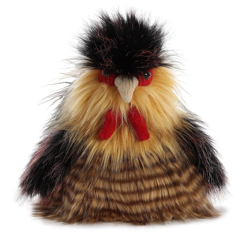 Aurora Exquisite Luxe Boutique Jacques Rooster-Cockerel Stuffed Animal - Luxurious Elegance - Sensory Delight - Multicolor 10.5 Inches