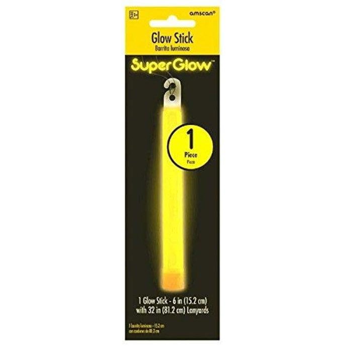 Amscan Super Party Yellow Plastic Glow Stick