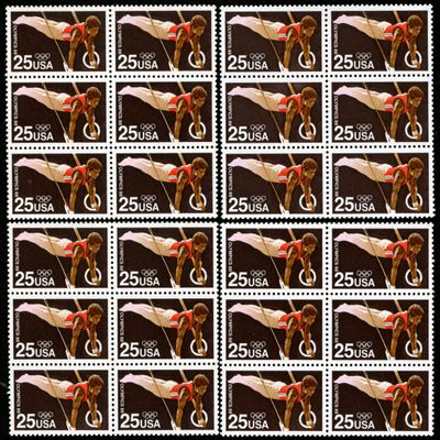 1988 Summer Olympics ~ Seoul South Korea ~ Gymnastics Still Rings - Steady Rings - Lot of 24 x 25 Postage Stamps (Scott #2380)