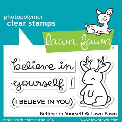 Lawn Fawn Clear Stamps 3"X2"-Believe In Yourself