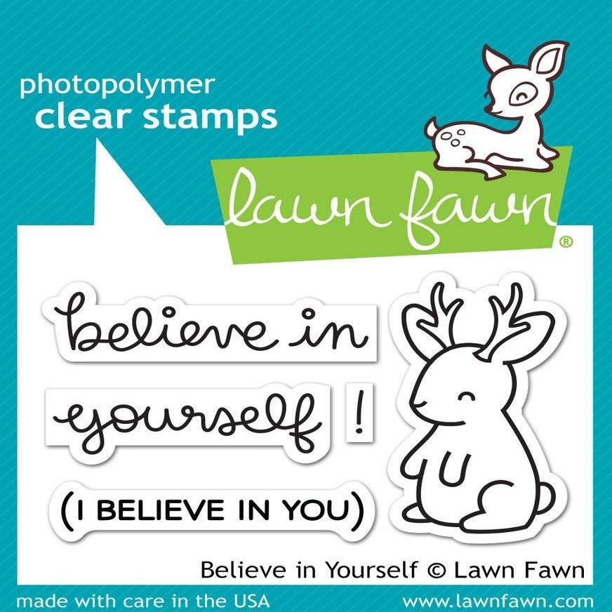 Lawn Fawn Clear Stamps 3"X2"-Believe In Yourself