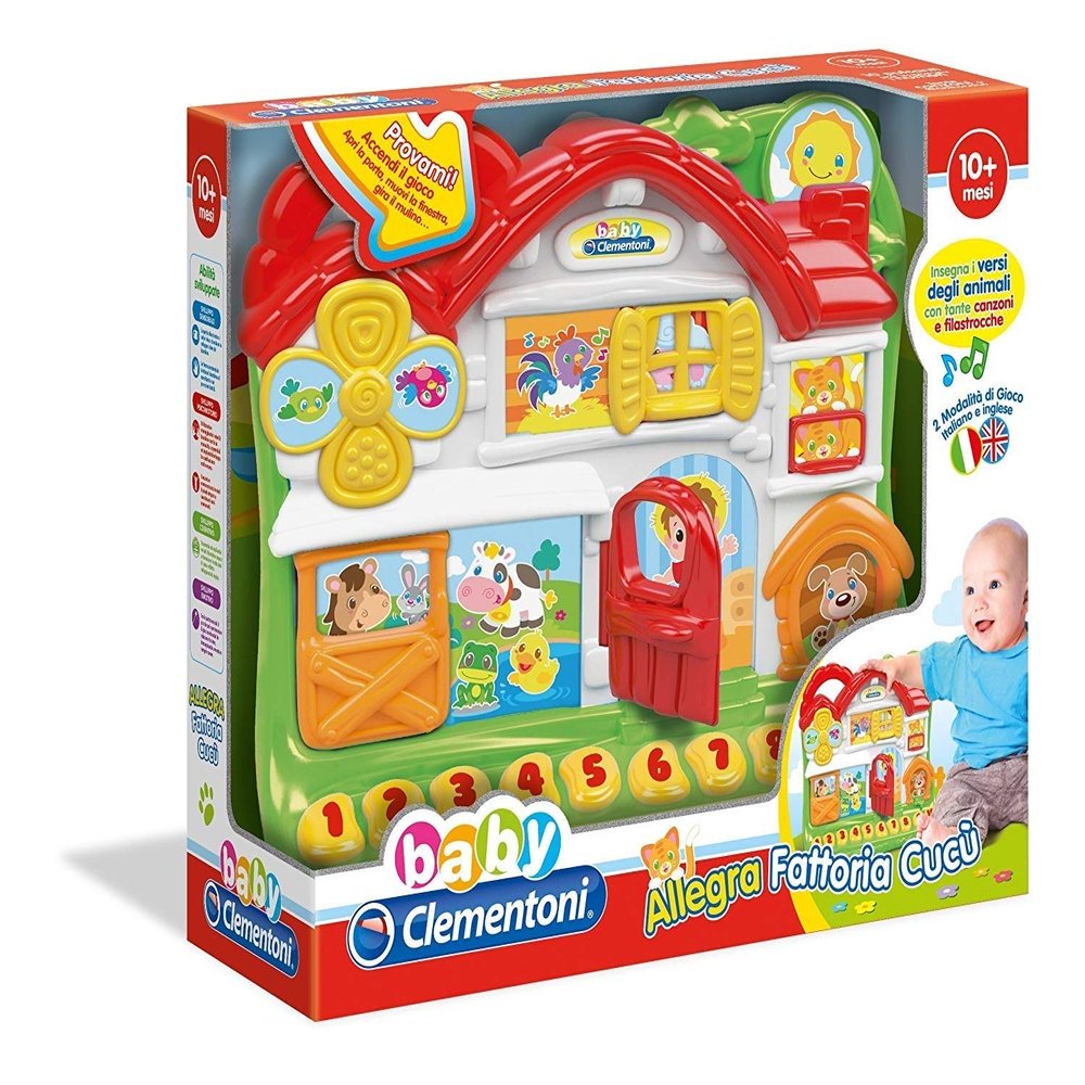 Clementoni - Baby L'Allegra Cuckoo Farm, 12-36 Months, Multicoloured, 17135
