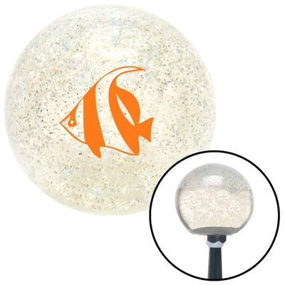 American Shifter Company ASCSNX66227 Orange Clown Fish Clear Metal Flake Shift Knob with M16 x 1.5 Insert racing