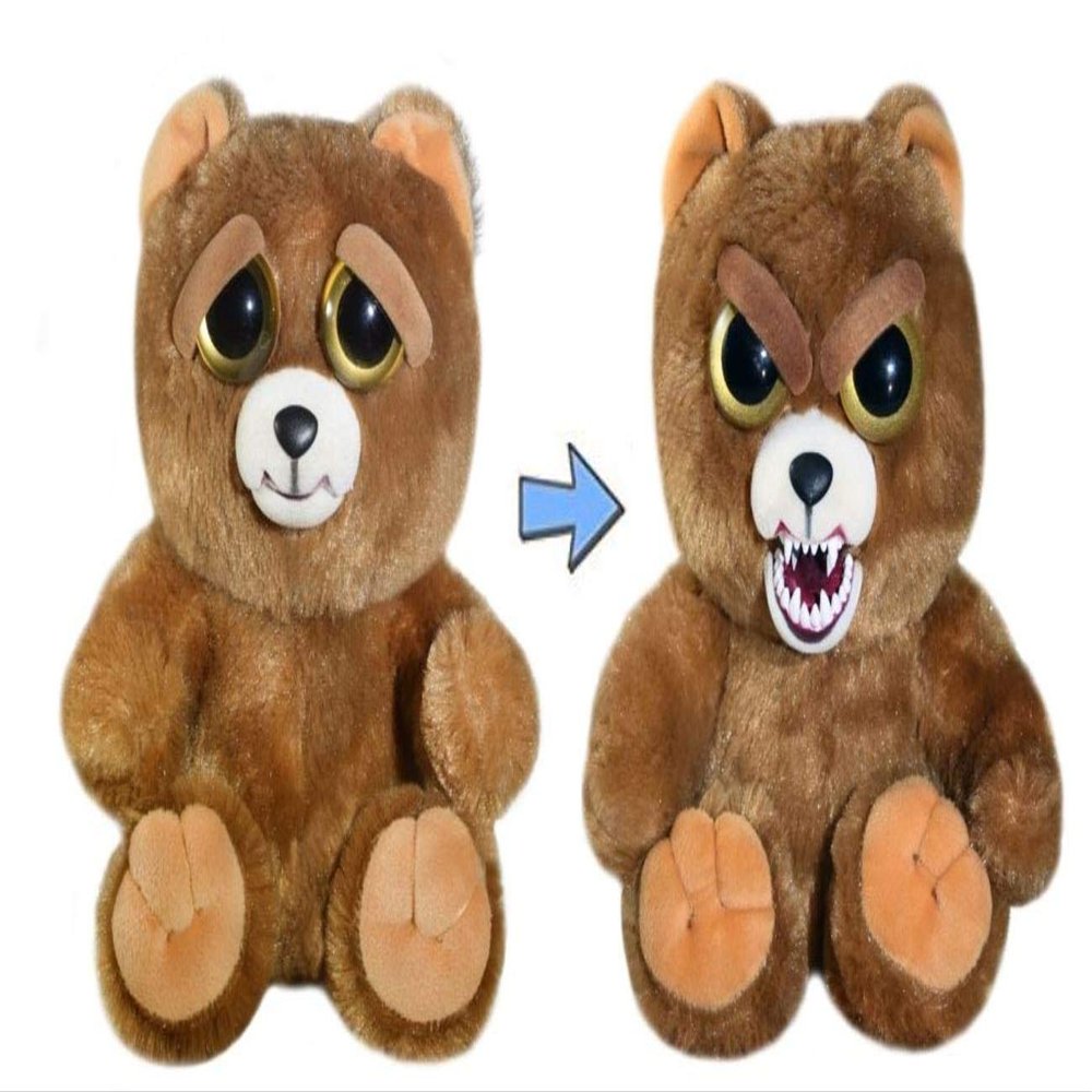 Feisty Pets Sir Growls-A-Lot- Plush Stuffed Bear That Turns Feisty with a Squeeze, 8.5"