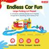 DOLU Large Parking Lot Garage Playset, 70-Piece Car & Truck Toy Set with Spiral Ramp, Elevator, and Tracks for Kids and Toddlers 18 Months+ view 2