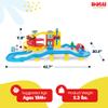 DOLU Large Parking Lot Garage Playset, 70-Piece Car & Truck Toy Set with Spiral Ramp, Elevator, and Tracks for Kids and Toddlers 18 Months+ view 4