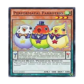 YU-GI-OH! English Version YS16-EN005 Performapal Parrotrio EM in-Chorus (Super Rare) 1st Edition