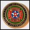 Dallas Fire Department Firefighter Colorized Challenge Art Coin view 1