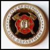 Detroit Fire Department Firefighter Colorized Challenge Art Coin view 1