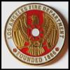 Los Angeles Fire Department Firefighter Colorized Challenge Art Coin view 1