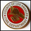 Los Angeles County Fire Department Firefighter Colorized Challenge Art Coin view 1