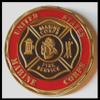 Marine Corps Fire Department Firefighter Colorized Challenge Art Coin view 1