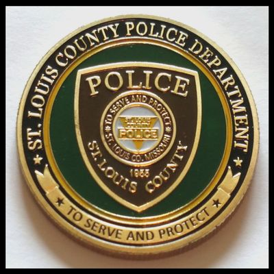 St Louis County Police Law Enforcement Colorized Challenge Art Coin
