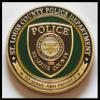 St Louis County Police Law Enforcement Colorized Challenge Art Coin view 1