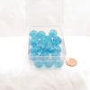 Wondertrail Aqua Transparent with White Swirl 16mm Glass Marbles Pack of 20 WONGM117 view 1