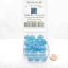Wondertrail Aqua Transparent with White Swirl 16mm Glass Marbles Pack of 20 WONGM117 view 2