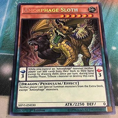 Amorphage Sloth SHVI-EN030 Secret Rare 1st Edition by Yu-Gi-Oh!