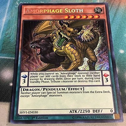 Amorphage Sloth SHVI-EN030 Secret Rare 1st Edition by Yu-Gi-Oh!