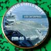 US Navy USS Enterprise CVN-65 Colorized Challenge Art Coin view 1