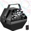 Theefun Bubble Machine: Remote Control 750ML Metal Bubble Blower Machine with High Output, Plug-in Automatic Bubble Maker Bubble Toys for Parties Wedding Birthday Indoor Outdoor Use with AC Adapter view 1