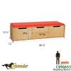 Contender 3 Cube Storage Organizer Bench, Window Bench with Cushions, Cubical Shoe Storage Bench Ideal for Hallway, Kindergarten, Nursery Safe and Certified view 3