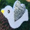 19" White Dove Pinata with Silver Wing Wedding Religious My Baptism My First Communion Bridal Shower Decoration Love Bird Easter Theme Party view 2