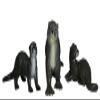 3pk Sea Otters - 2 Baby Otters & 1 Adult Otter Realistic Rubber Replica by Mamejo Nature view 1