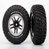 Traxxas Tire/Wheel Assy Glued Split Spoke Black (2) TRA5883 view 1