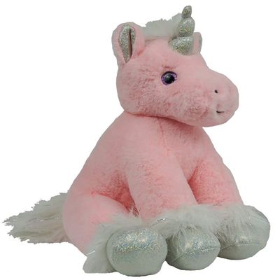 Stuffems Toy Shop Record Your Own Plush 16 inch Pink Unicorn - Ready to Love in A Few Easy Steps