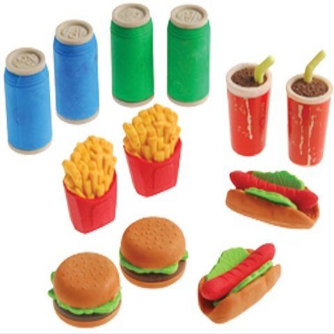 Junk Food 3D Erasers