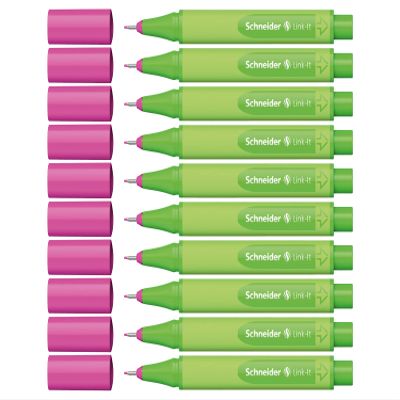Schneider 191201 Link-It Fineliner, Pack of 10 Fineliner Standard Fashion-Pink